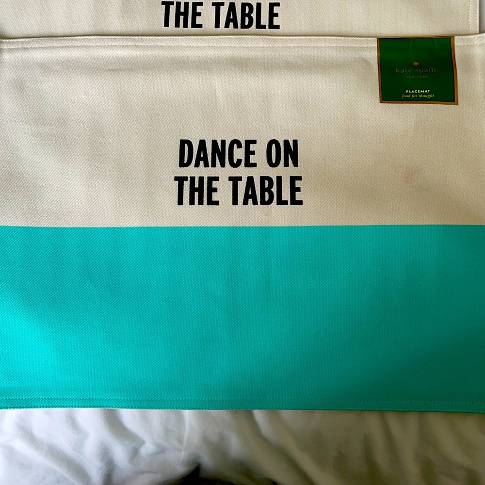 kate spade placemat “dance on the table”